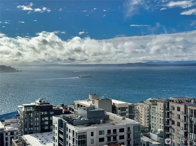 Watch the Ferries & boat traffic cross the sound every day!