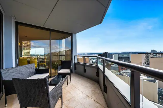 Fabulous private covered view deck to enjoy the boat traffic & sunset skies.