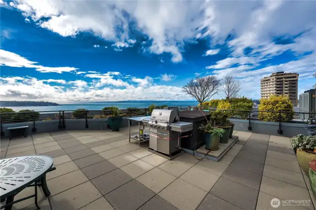Check out the BBQ on the rooftop garden deck, dining under the stars!