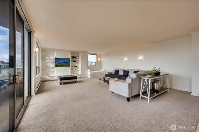 This living area is so grand in size, you can entertain many guests.