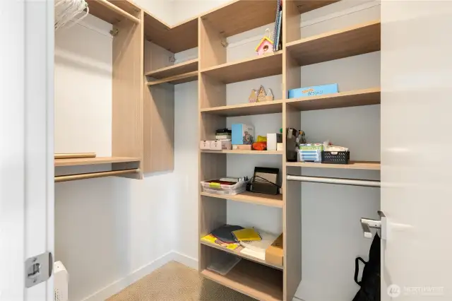 en suite main-floor bedroom walk-in closet
