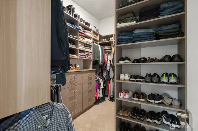 primary suite walk-in closet