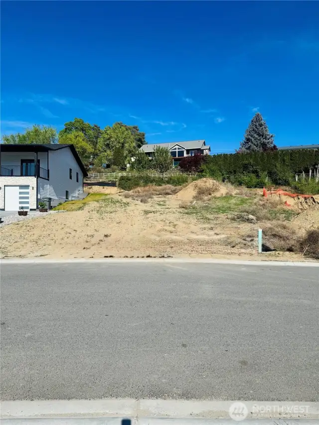 Looking at back of lot (East)