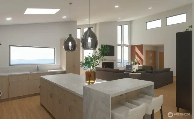 View from amazingly designed kitchen (looking West)