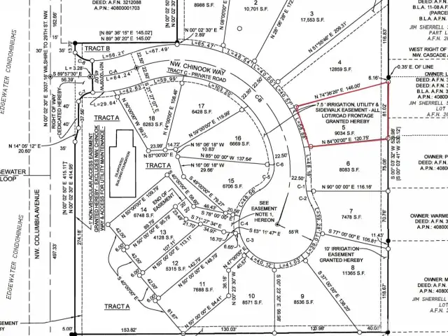 Lot outline