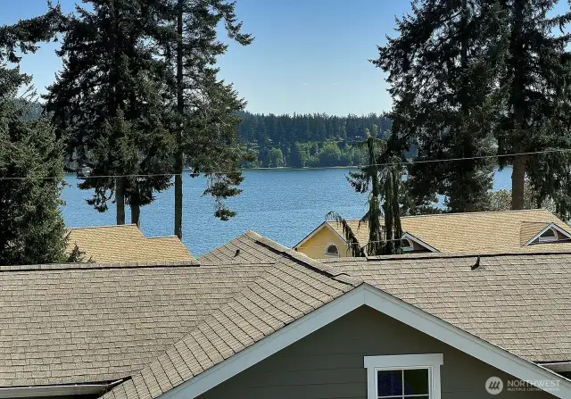 Your view of Holmes Harbor from the second level sitting room/office.