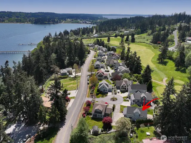 Great shot capturing all of The Bungalows at Holmes Harbor.