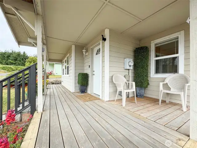 Covered wrapped deck