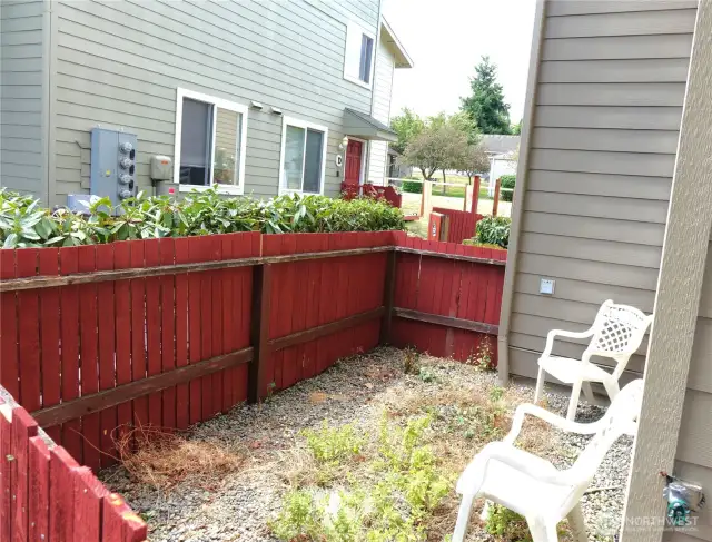Your own private patio for summer barbeque, relaxation, or gardening!