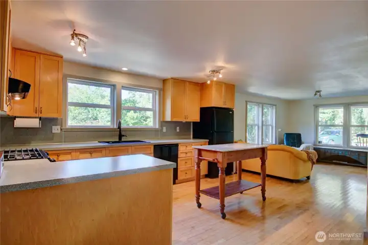 Look at all those beautiful windows and lighting throughout the home.