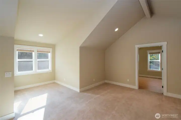 Finished bonus rooms above the garage.