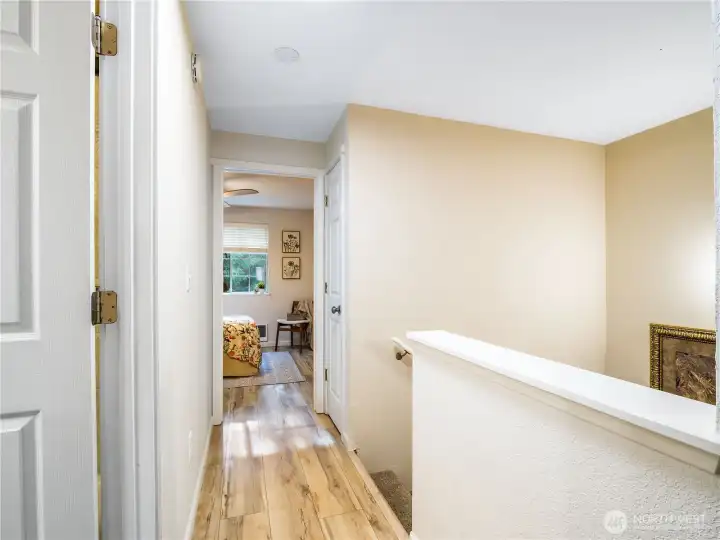 The second bedroom is down the hall towards the back of the home