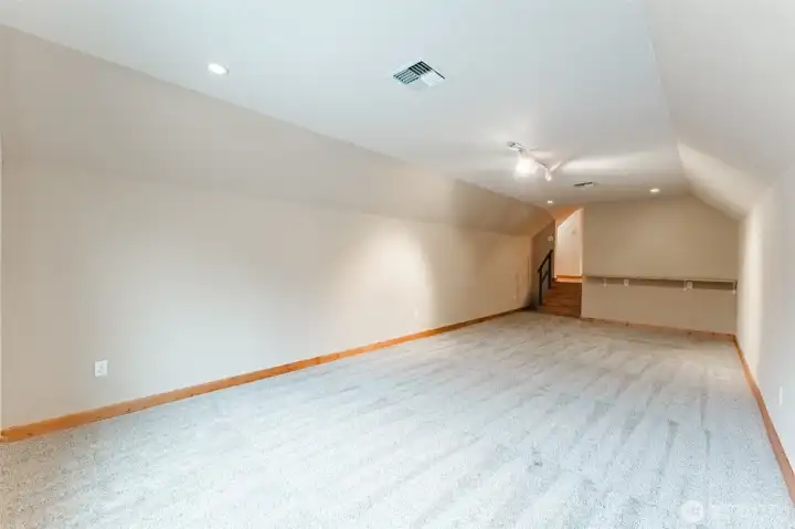 The bonus space over the garage offers flexibility