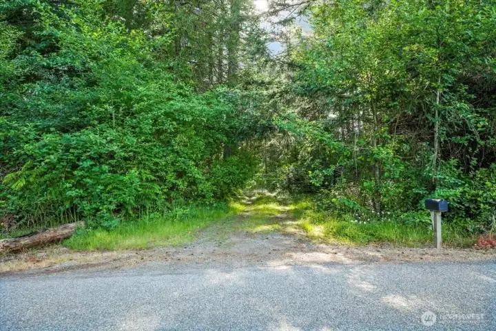 Entrance point right along the northern property line