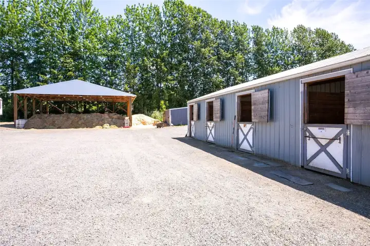 4 additional covered stalls just off 'show barn'