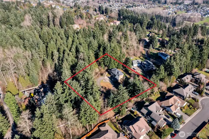 Enjoy peaceful, forest-like privacy on this 2.1 acre sanctuary