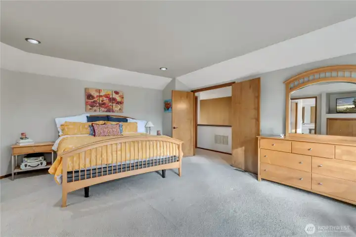 Notice the double door entry to the primary bedroom