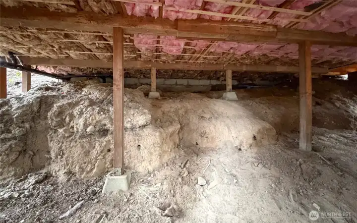 Storage area under the cabin.