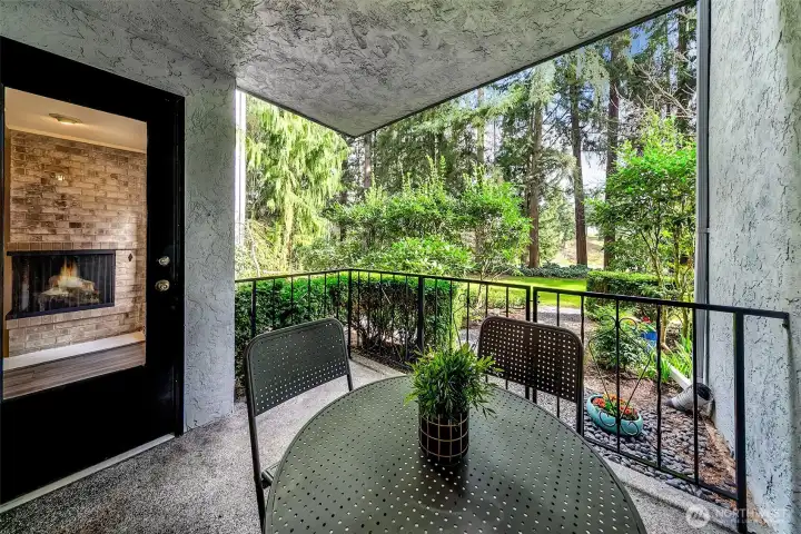 Another view of the large private patio.