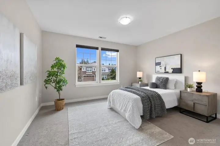 Bedroom #3: Comfortable secondary bedroom with ample natural light and closet space, perfect for guests, home office, or everyday living.