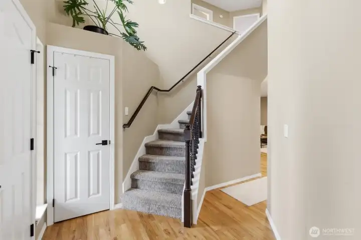 Coat Closet and stairs to 4 bedrooms