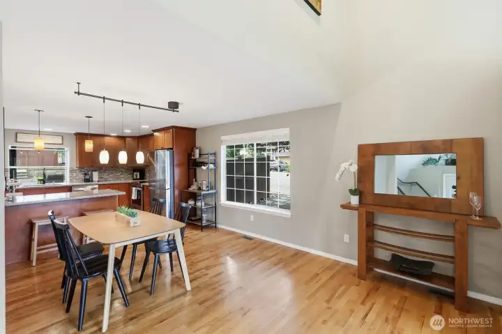 Real wood floors throughout