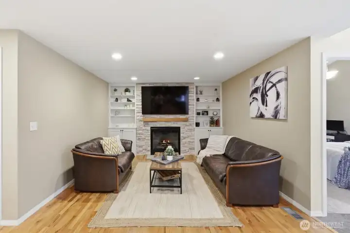 Living rooms with cozy gas fireplace