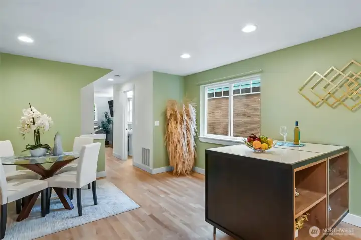 Spacious dining space