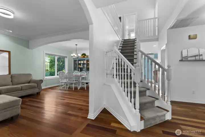 Rich Brazillian Cherry Hardwoods sets the warmth of this home Rich Brazillian Cherry Hardwoods sets the warmth of this home