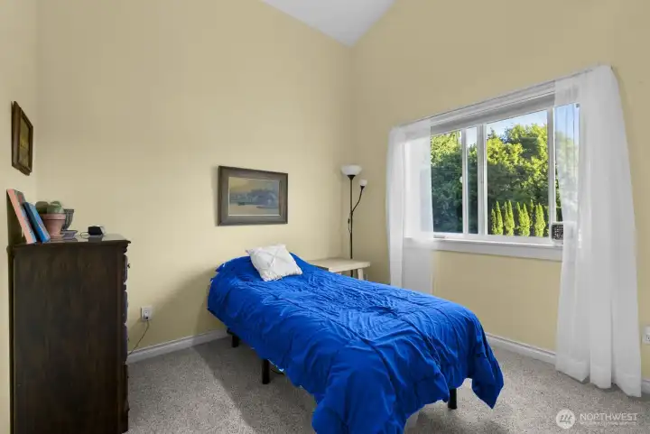 2nd bedroom upstairs Vaulted ceilings 2nd bedroom upstairs Vaulted ceilings