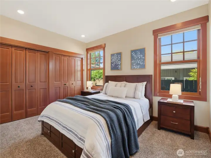 Bright and inviting secondary bedroom feature large windows, generous closet storage, and comfortable layouts. Bright and inviting secondary bedroom feature large windows, generous closet storage, and comfortable layouts.