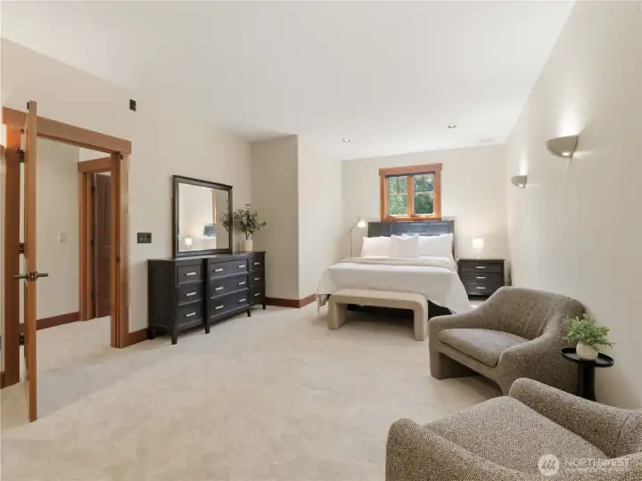 Generously sized bedroom with sitting area potential, abundant natural light, and a flexible layout designed for comfort and versatility. Generously sized bedroom with sitting area potential, abundant natural light, and a flexible layout designed for comfort and versatility.
