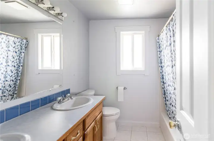 Second floor full bath.