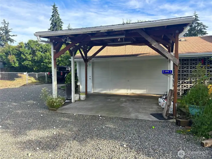 2 car Garage and Carport