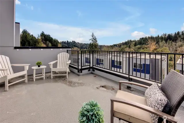 Rooftop deck of neighboring unit - lot 24