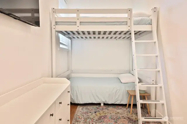 This room is 15 X 7 ft (105 sq ft.). Bamboo floors. There is no closet in this room.  It is permitted, however, is not yet reflected on Island County assessor documents. Refer to building permit (number is in 'broker only' remarks).