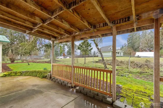 Covered back patio