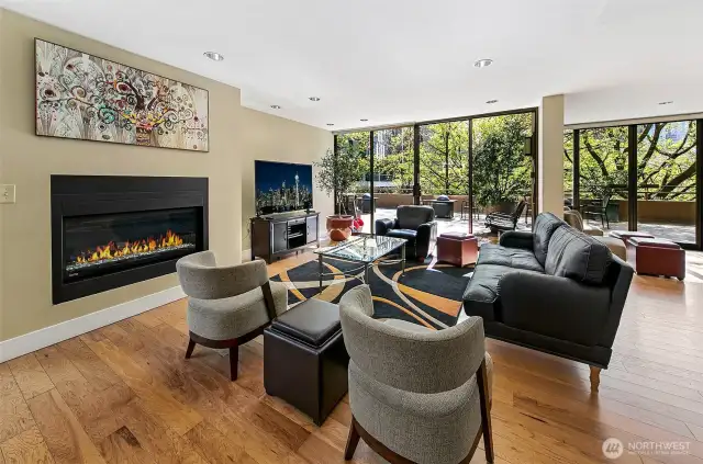 4th Floor community room with access to terrace.
