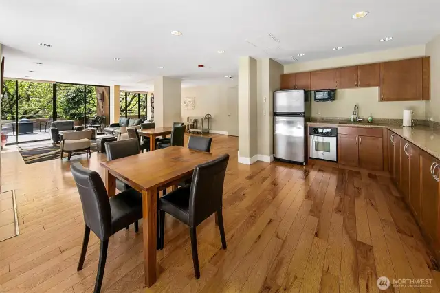 Full kitchen and dining area - great to reserve for your next party!