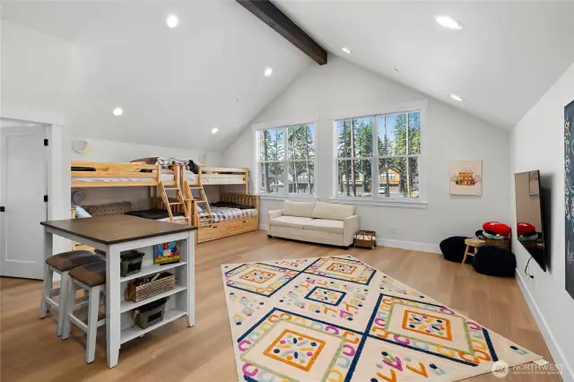 Bonus living space above garage