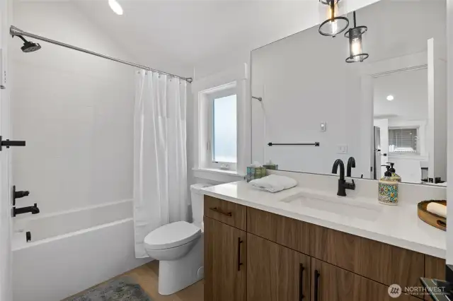 Bathroom above garage