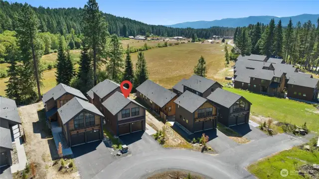 Aerial view of home