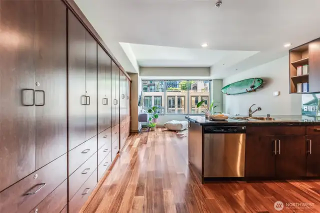 Lots of Storage and built in Murphy Bed