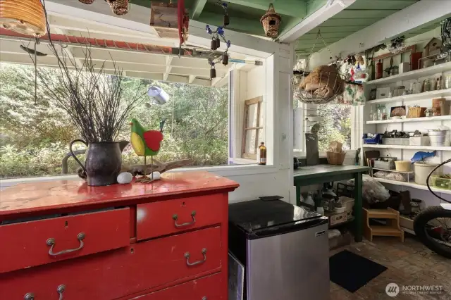 Mudroom, Costco pantry, garden room...