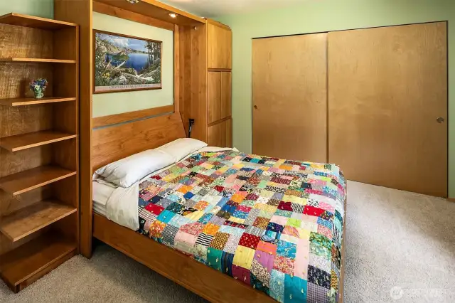 This is a photo of the Murphey bed pulled down into extra bed