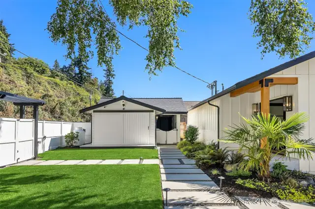 Fully fenced and fully irrigated front and side yards.