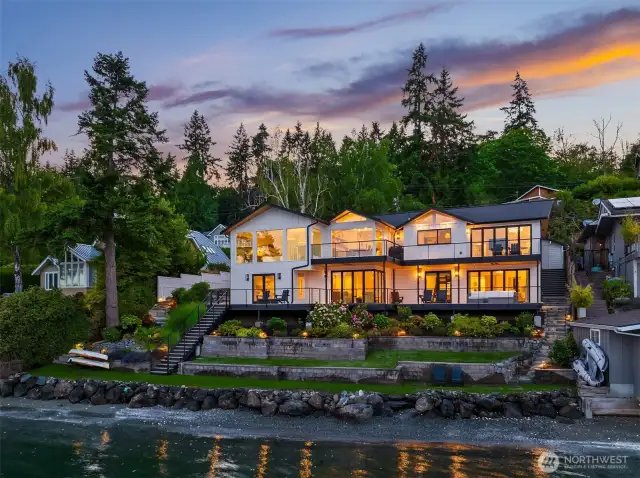 One of the finest homes on all of Point White Drive and Bainbridge Island.