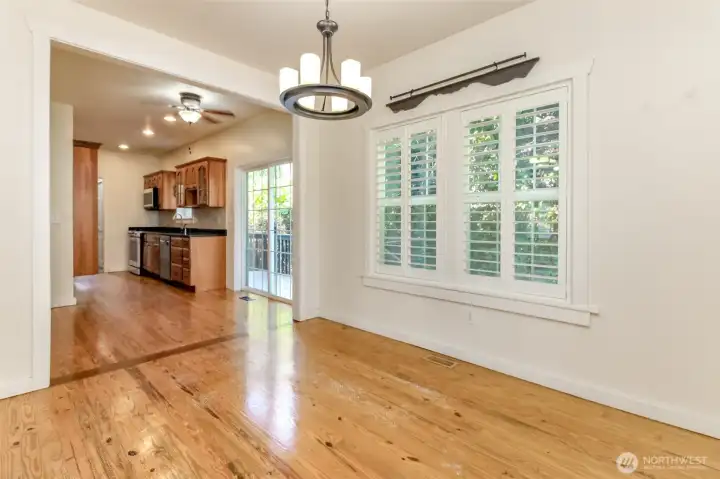 Formal Dining, leading into Kitchen and Back deck