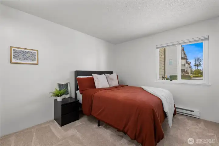 2nd bedroom with room for a King bed. (Queen bed is pictured)