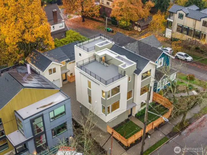 808 is situated at the back of the driveway courtyard area.